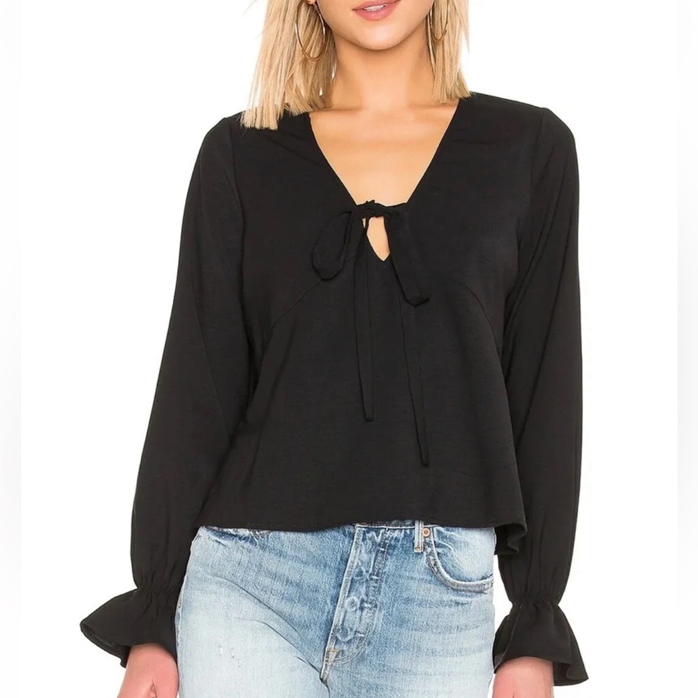 Line & Dot Black Leyla Blouse Size M